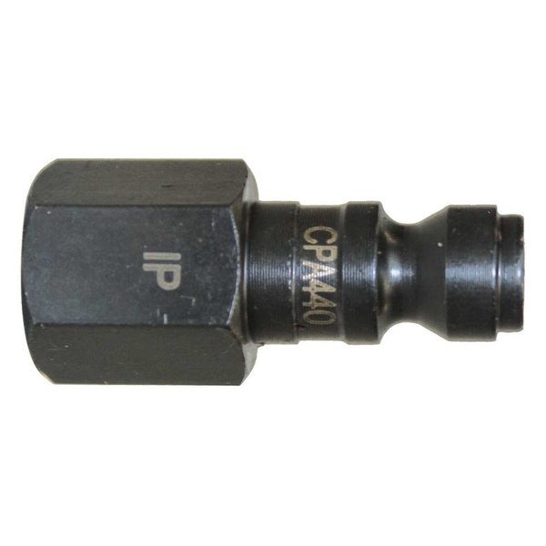 Interstate Pneumatics 1/4 Inch Automotive Steel Coupler Plug x 1/4 Inch Female NPT (Black), PK 100 CPA440-100K